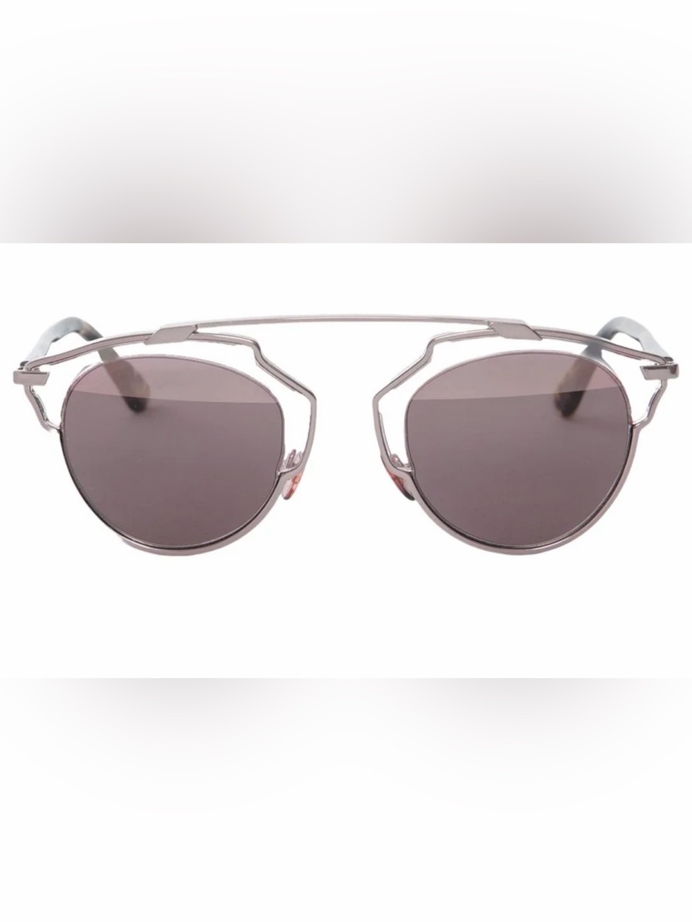 Dior SoReal pink sunglasses with tortoiseshell arms